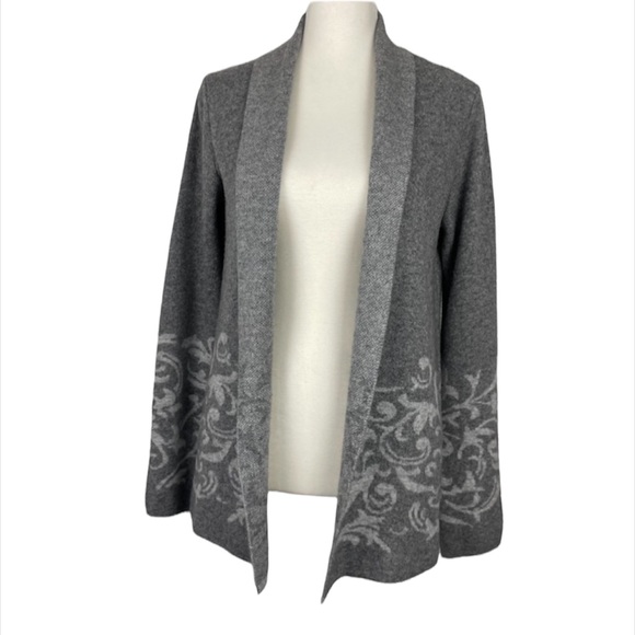 Cashmere Wool Cardigan Open Drape Bendetta B Size Small Gray - Picture 4 of 12